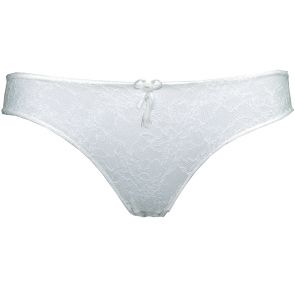 Little Minx Lace Brief With Bow & Tassel Detail LM9000B Marshmallow