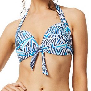 Moontide Tribal Geo Banded Triangle Top M6548TG Blue