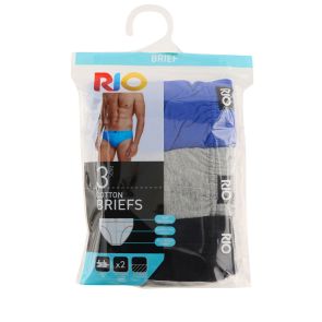 Rio Plain Hipster Brief 3-Pack M80404 Assorted