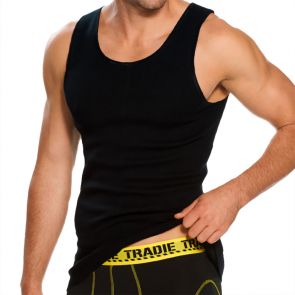 Tradie Big Fella Singlet MJ1959SC Black