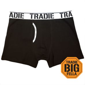 Tradie Big Fella Man Front Trunks MJ1956SK Black And White