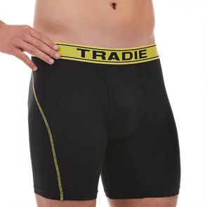 Tradie Quick Dry No Chafe Long Leg Trunk MJ4529SK Black/Yellow