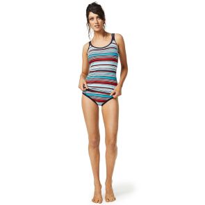 FINAL SALE Moontide Riviera U/W Swim Cami Tankini M3640RA Blue/Red