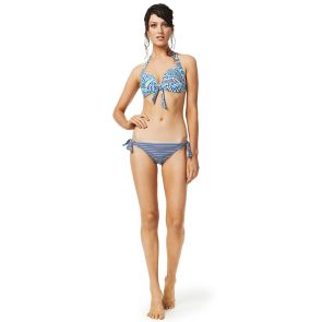 FINAL SALE Moontide Tribal Geo Banded Triangle Top M6548TG Blue
