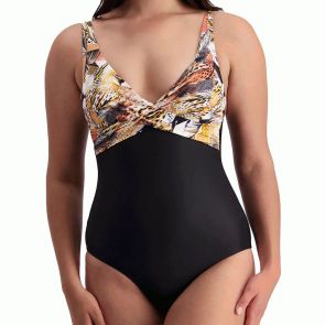 Moontide Go Wild Underwire Swim Wrap Suit M4388GL Pink