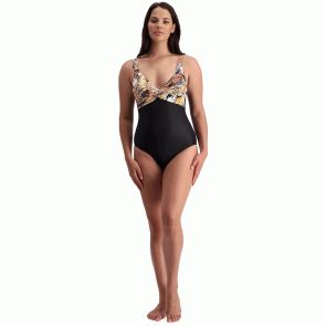 FINAL SALE Moontide Go Wild Underwire Swim Wrap Suit M4388GL Pink
