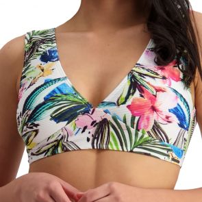 Moontide Rainforest Beauty V-Neck Swim Tank Top M6255RB Multi