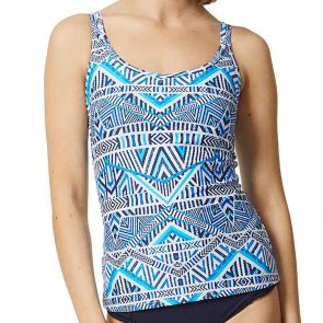 Moontide Tribal Geo U/W Swim Cami Tankini M3640TG Blue