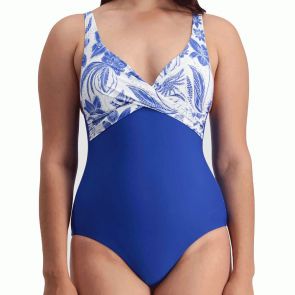Moontide Vintage Bloom U/W Wrap Swim Suit M4388VB Blue