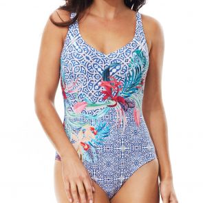 Moontide Morocco Underwire V Neck Swim One Piece M4485MR Multi