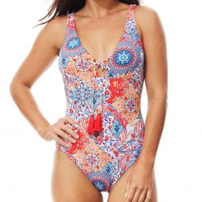 Moontide Murano Plunge Swim Suit M4828MO Orange