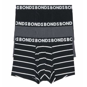 Bonds Guyfront Briefs 3-Pack MZ953A Black/Navy/Red Mens Underwear