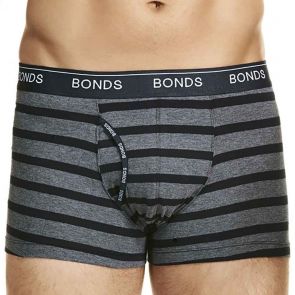 Bonds Striped Guyfront Trunk MZUQI Charcoal Stripe