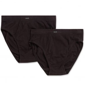 Holeproof Cotton Mock Rib Brief 2-Pack MZZX2A Black