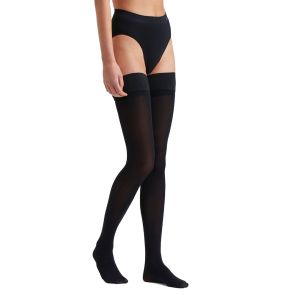 Ambra No Show Stay Up Opaque Black Multi-Buy