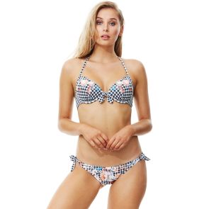 FINAL SALE Piha Bloom Knot U/W Swim Halter Top P1972BM Multi