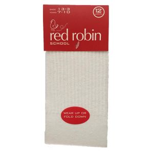 Red Robin Crew Socks 2 Pack R41922 White
