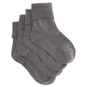 Bonds Kids School Turnover Top Socks 4-Pack R5134O Grey