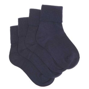 Bonds Kids School Turnover Top Socks 4-Pack R5134O Navy