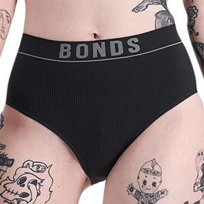 Bonds Retro Rib Hi H Bikini WU8FA Black