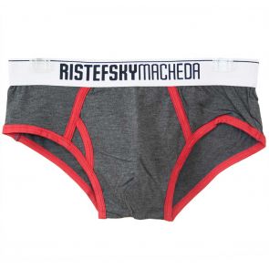 RISTEFSKY MACHEDA Cotton Brief RMUW10-08 Charcoal/Red