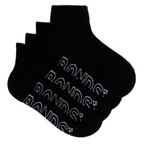 Bonds Kids Logo Light Quarter Crew 4-Pack RXUT4N Black