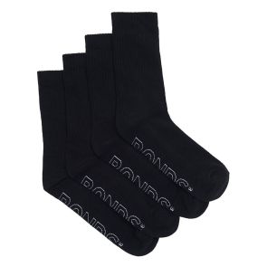Bonds Kids Logo Light Crew 4 Pack RXVJ4N Black