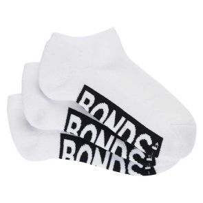 Bonds Cushioned Low Cut 3-Pack Kids Socks RXVQ3N White