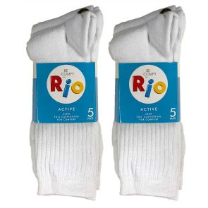 Rio Sports Crew 10-Pack Sock S7266W White