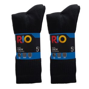 Rio Sports Crew 10-Pack Sock S7266W Black