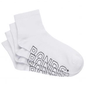 Bonds Mens Logo Lightweight Quarter Crew 4-Pack SXMX4N White