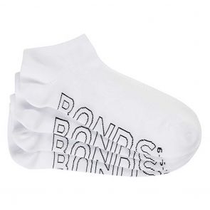 Bonds Mens Logo Lightweight Low Cut 4-Pack SXN44N White