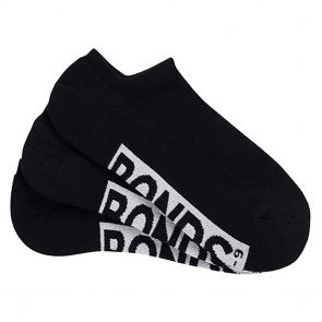 Mens Logo Cushioned No Show 3 Pack SXN73N Black