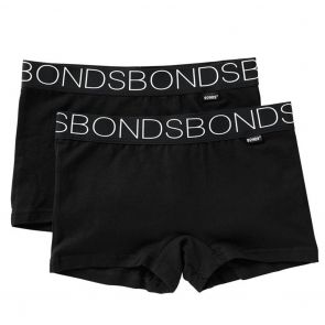 Bonds Girls Stretchies Shortie 2-Pack UXVD2A Black