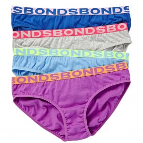 Bonds Girls Bikini Brief 4-Pack UZR14 Assorted