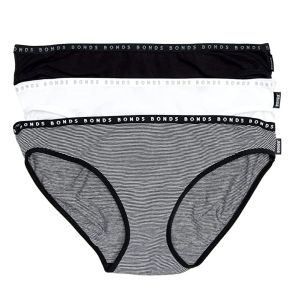 Bonds Hipster Bikini Brief 3-Pack WUR6A Black and White