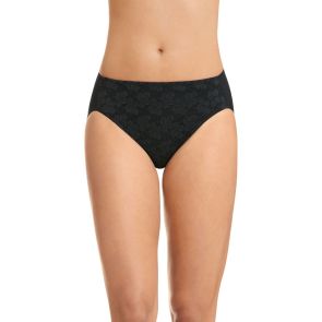Jockey No Ride Up Lace Hi-Cut Brief WWLN Black