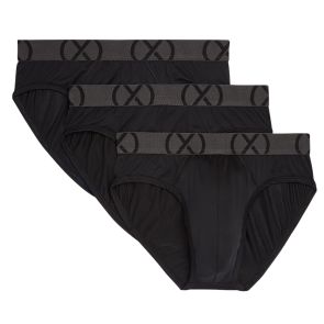 2xist Sport Mesh No-Show Brief 3-Pack X10020 Black