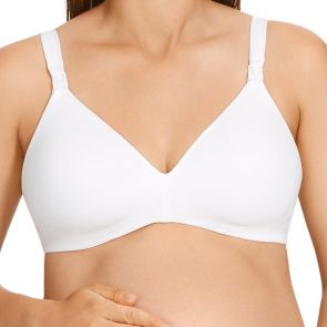 Berlei Barely There Cotton Rich Maternity Wire-Free Bra YZS9 White