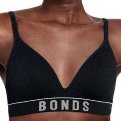 Bonds Retro Rib Wirefree Tee Bra YXF7Y Black