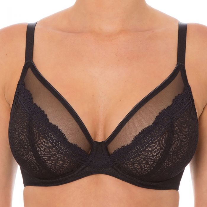 Triumph Sheer Minimiser Bra 10160989 Black Womens Bra