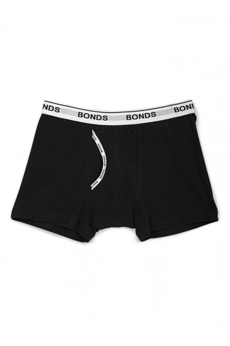 Bonds Boys Classic Guyfront Trunk UZYP Black Kids Underwear