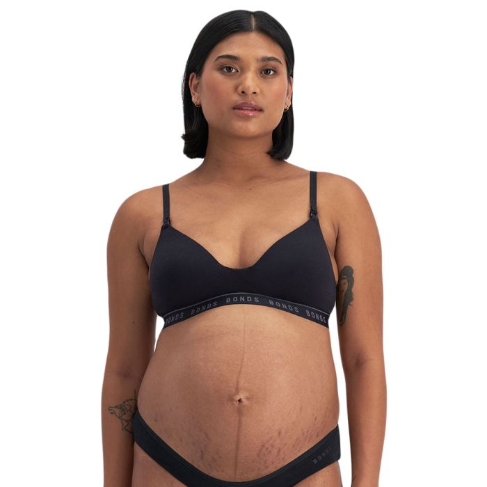 Bonds Maternity Contour Wirefree Bra YWYBY Black Womens Bra