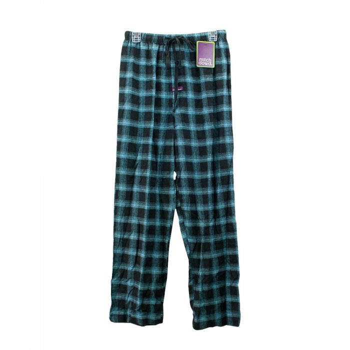 Mitch Dowd Cotton Pyjama Pants Q922P Black/Blue Check Mens Sleepwear