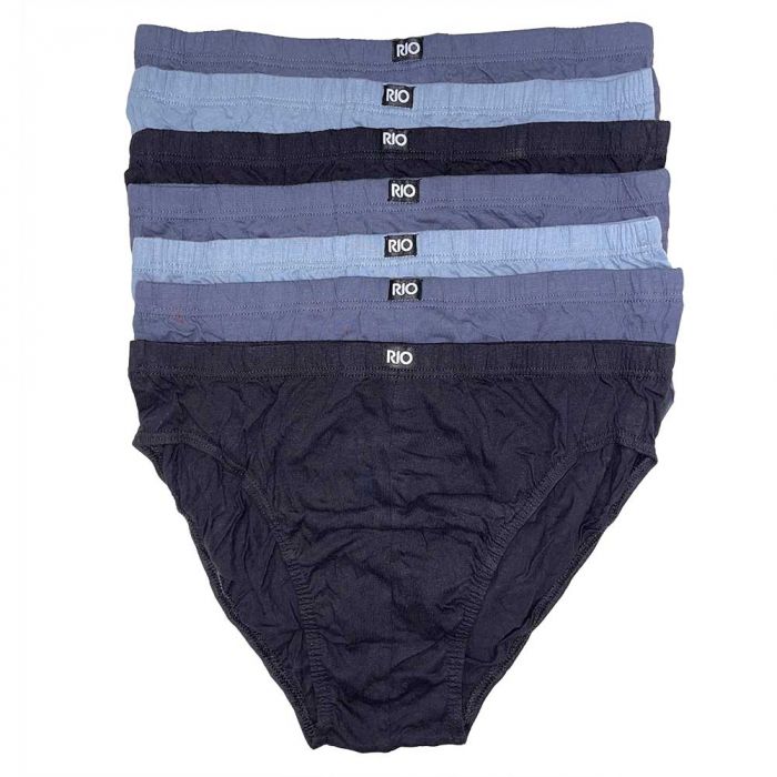 Rio Plain Hipster Brief 7 Pack MXL47W Black Grey Mens Underwear