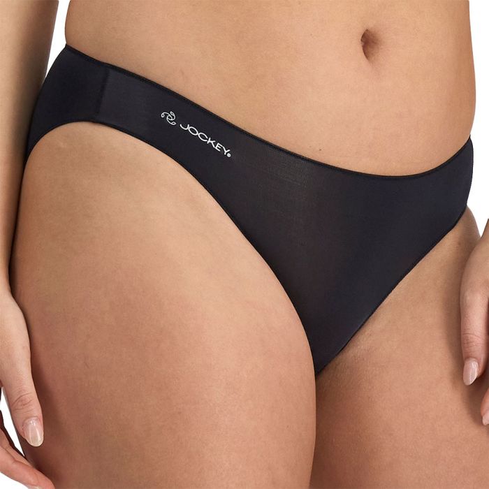 Jockey No Panty Line Promise Tactel Bikini Brief WWKB Black Womens Underwear