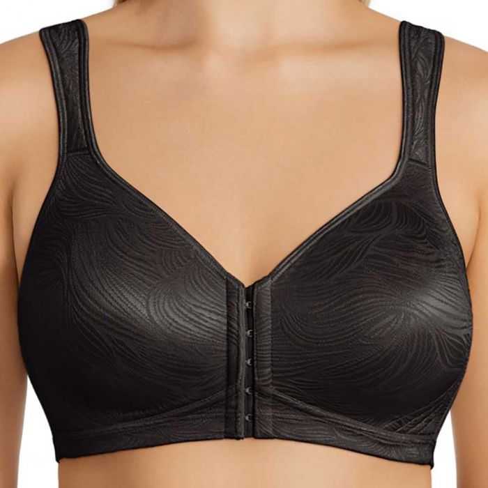 Playtex Front Closing Posture Bra Y1277H Black Womens Underwear