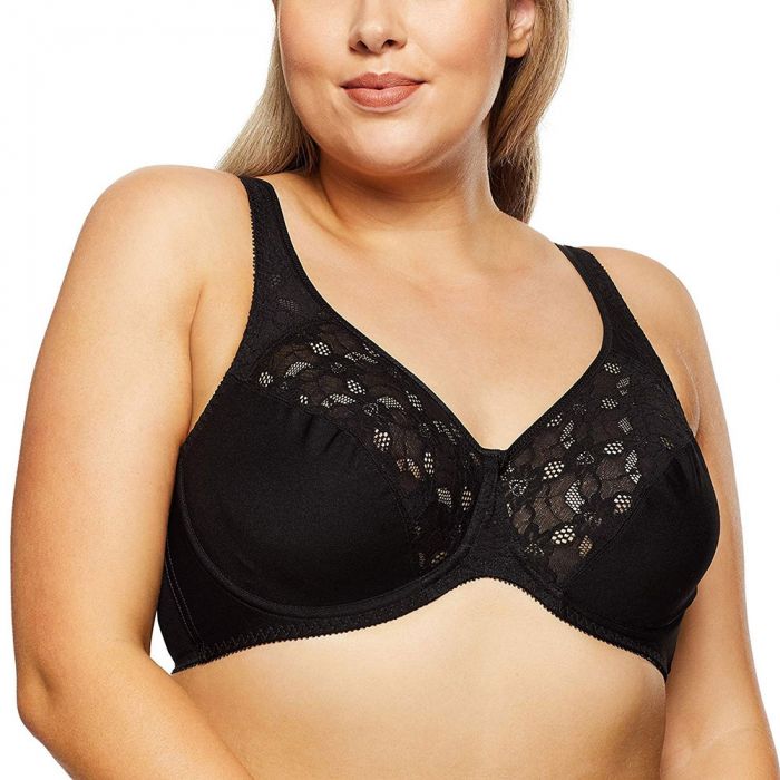 Hestia Classic Lace Y543NW Black Womens Bra