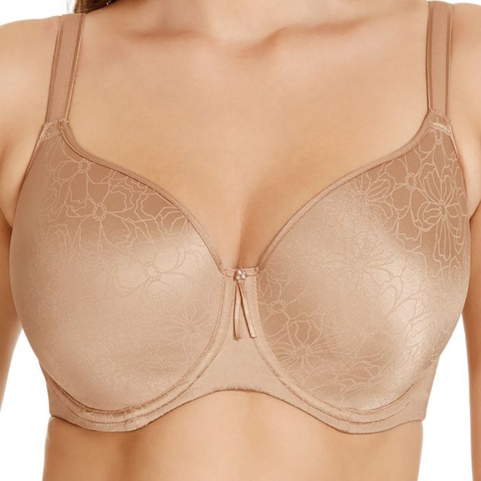 Berlei Curves Lift & Shape Underwire T-Shirt Bra Y584UB New Pearl Nude  Floral