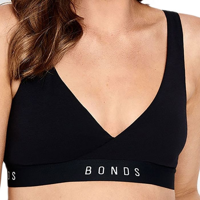 Bonds Originals Maternity Wrap Crop YXHXY Black Womens Bra